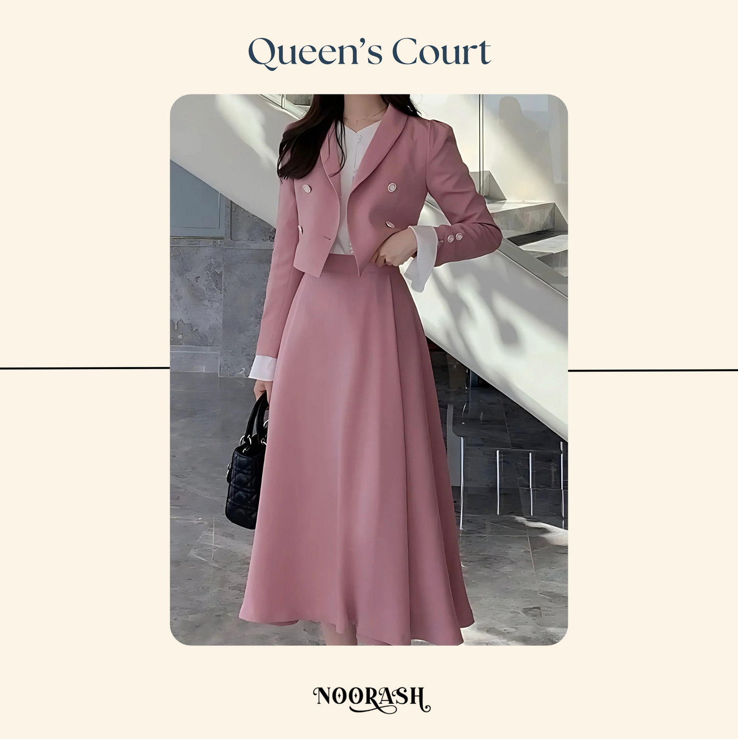 Vintage Elegance in a Korean-Inspired Long Sleeves Three-Piece Set